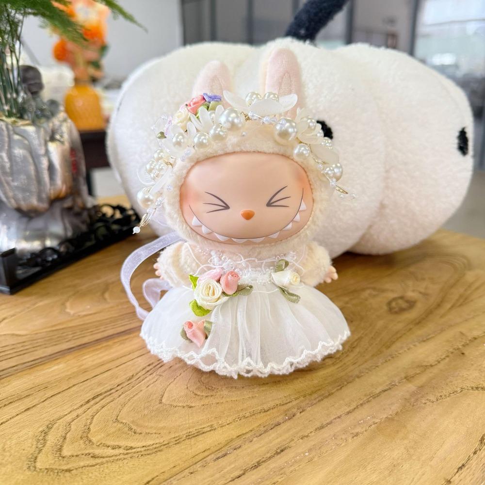 

Бантик Сидящий Лабубу Время Ткань Цветочный Стиль 17см Плюшевые Куклы Одежда Детский Подарок Style 1