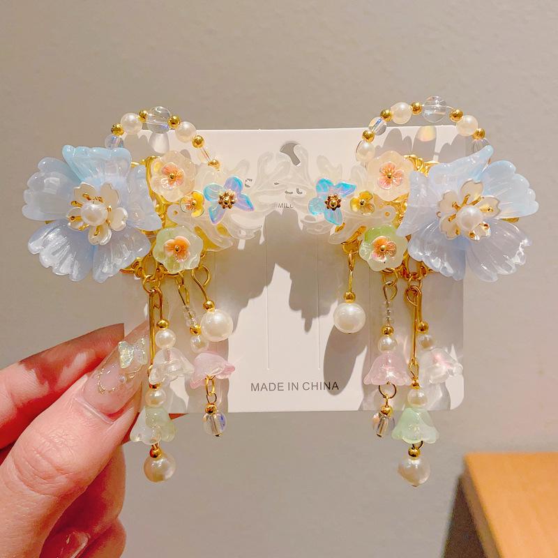 Ancient Style Hanfu Hair Accessories: Super Fairy Princess Tassel Hairpins for Girls & Women