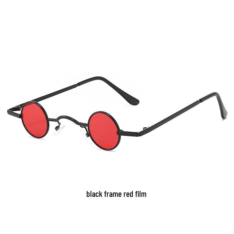 Retro Round Small Frame Mirror Glasses: Hip Hop Street Style Mini Sunglasses