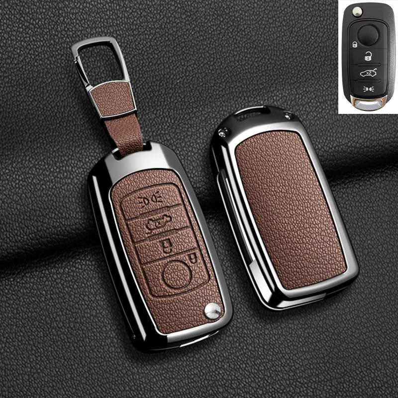 Zinc Alloy Flip Key Case Cover Shell For Fiat Tipo Toro Nuovo Freedom 500X Doblo Argo Grazie Protector Keyless Fob Accessories