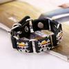 Newly Classic Japan Anime Bracelet Wooden Beads Multilayer Leather Bracelet Punk Black Wrap Wristband Accessorie