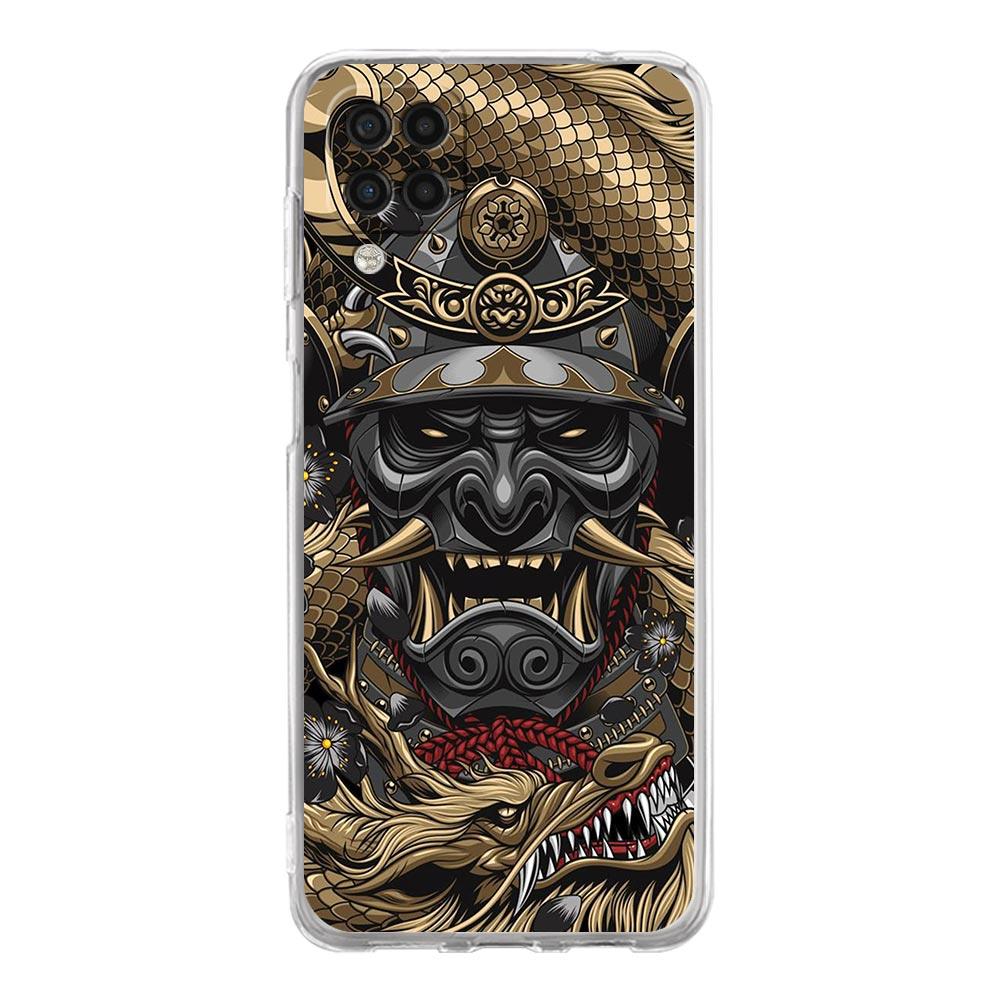 Samurai Hannya Mask Ghost Phone Case for Samsung A13 A15 A25 A35 A51 A55 A71 A21S A11 A31 A41 A23 A53 A73 5G A03S A05s Cover
