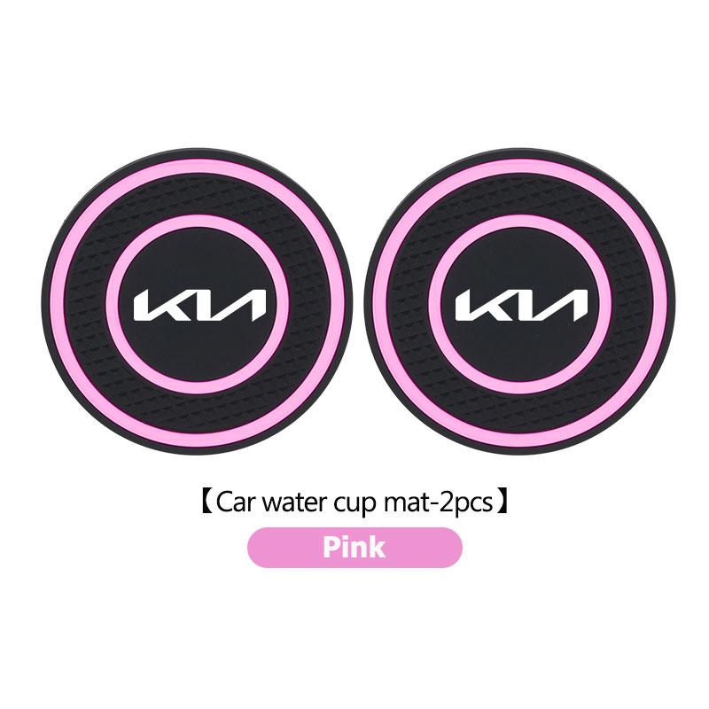 

Car Water Cup Slot Car Coaster Decorative Anti-Slip Mat for Kia Rio Soul Seltos Forte K5 K3 Niro Sorento Stinger Sportage