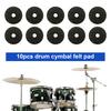 10Pcs Cymbal Felt Pads Anti-slip Water Absorption Drum Cymbal Washer Replacement Parts Percussion Accessories