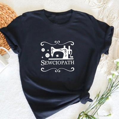 Zabawne koszulki do szycia dla kobiet Koszulka Sewciopath Vintage Graphic Tshirt Letnia swobodna koszulka damska z krótkim rękawem Ubrania unisex