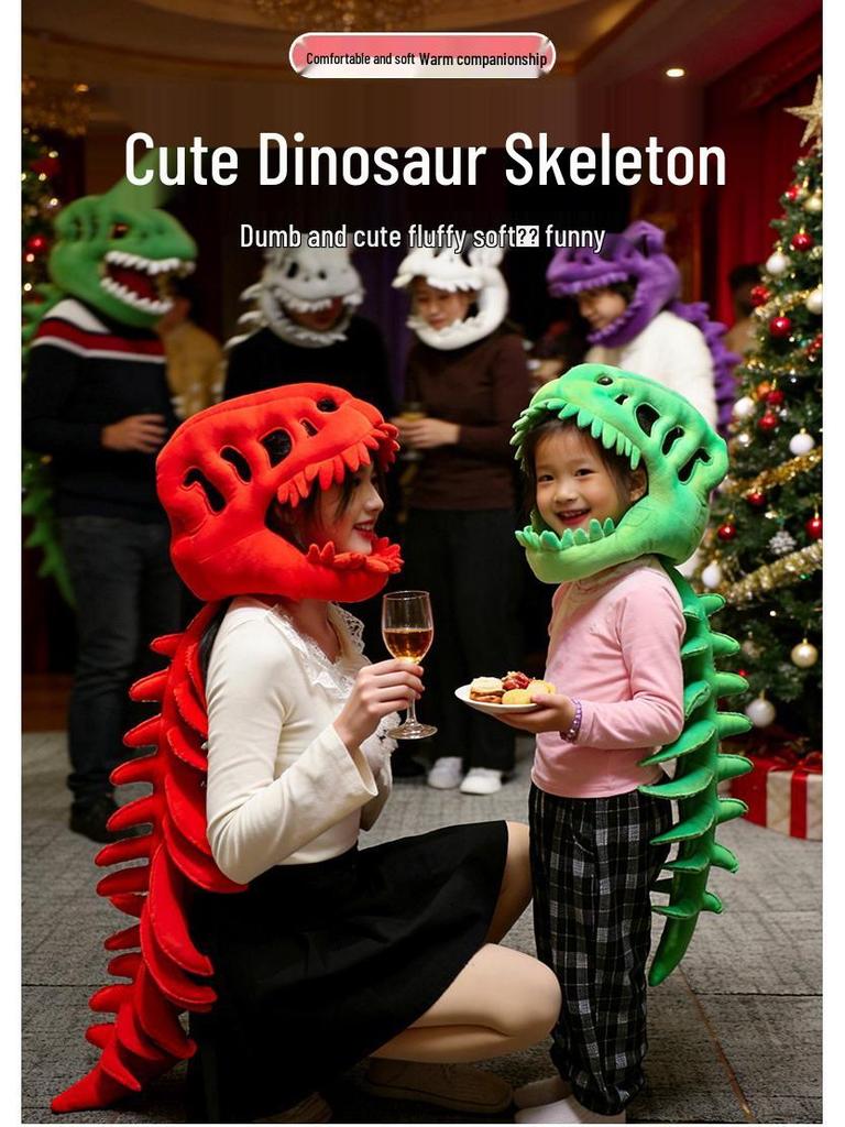 Promi-Stil Dinosaurierskelett Cosplay-Hut für Kinder