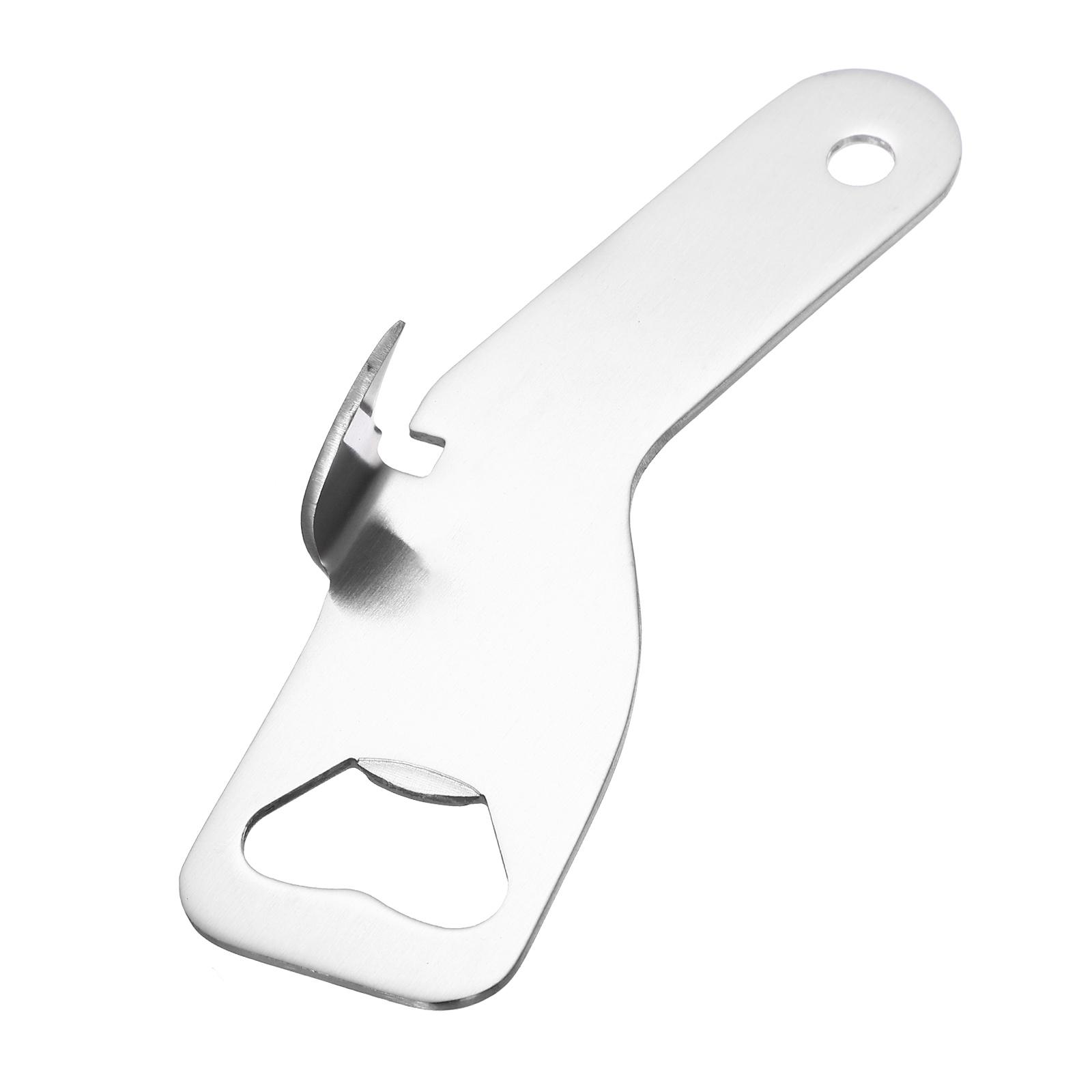 

Stainless Steel Bottle Opener, Manual Can Punch Bottle Opener, Versatile Can Tapper for Beverage Beer Soda Cans Kitchen Camping срібний
