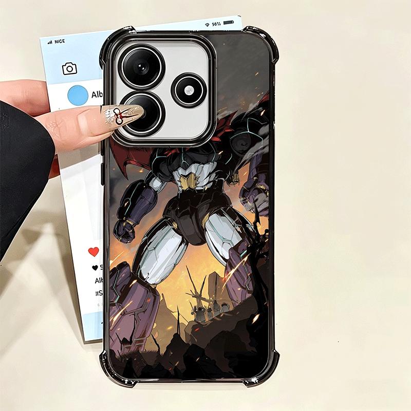 M-Mazinger Z Anime Plating Phone Case For Xiaomi Poco X5 X6 X7 X8 Pro Max F8 Ultra F7 M8 M7 M5S Redmi 15C 15 14C 13C 13 X3 12C F