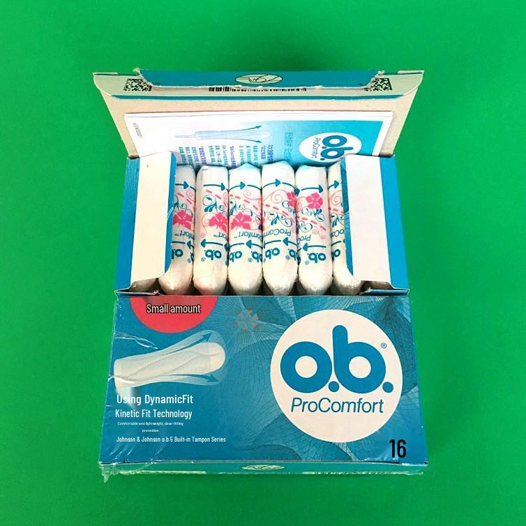 Johnson & Johnson o.b. Tampons, Light Absorbency, 16-Pack, Germany - Original with Barcode.