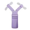 Dual Head Foldable Fan Portable Handheld Fan USB Rechargeable 3 Speeds Strong Wind Quiet Mini
