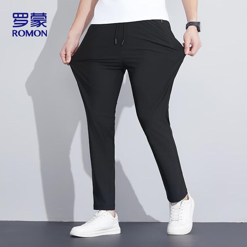 ROMON Men's Ice Silk Casual Long Pants KZ0206