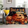 1PC Custom Name Halloween Pumpkin Night outdooor Flannel blankets Throw Blanket All-Season Throw Gift Bedspread for Couch, Bed, Camping Holiday Birthd