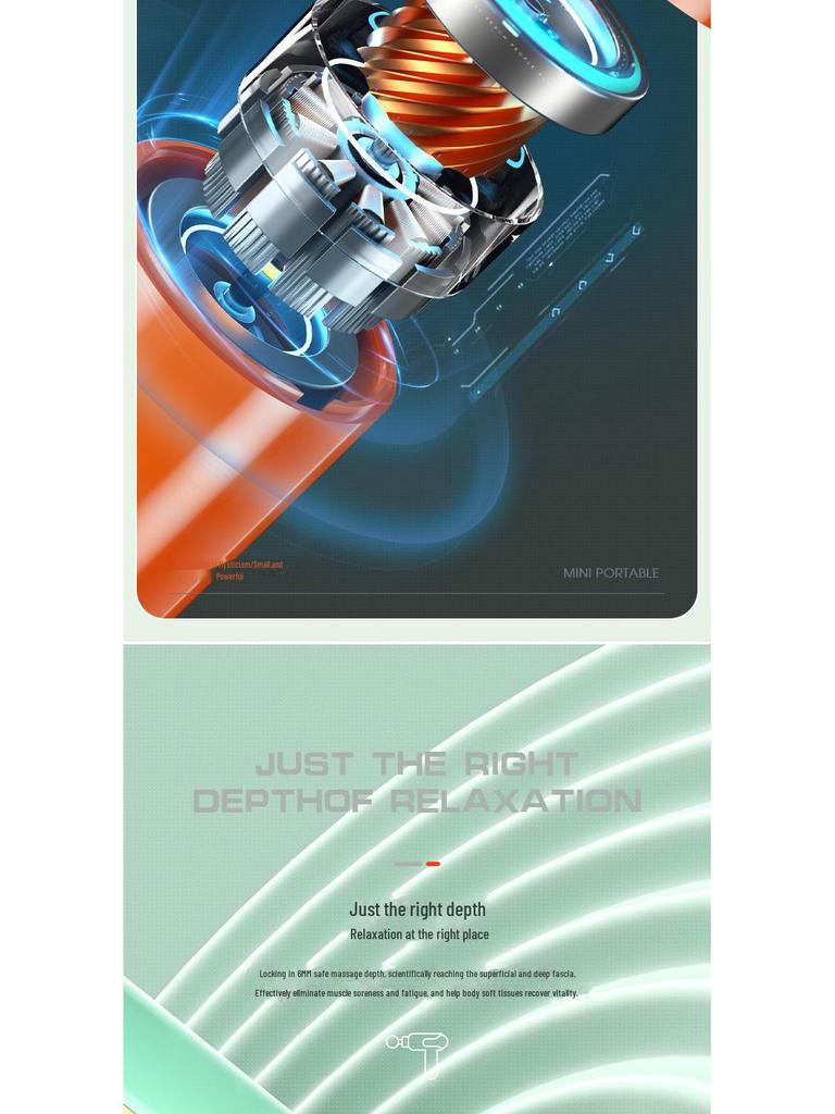 Rechargeable Color-Changing Mini Fascia Gun for Muscle Relaxation 