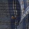 Budweiser Check Pattern Short Sleeve Shirt L Navy Seersucker Men's Used