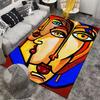 Colorful Abstract Faces Carpet Suitable As a Non-slip Mat for the Living Room or Bedroom Sofa