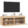 Vidaxl Wall-Mounted TV Cabinets With LED, 2 Pcs., Sonoma Oak, 60X30X40 Cm