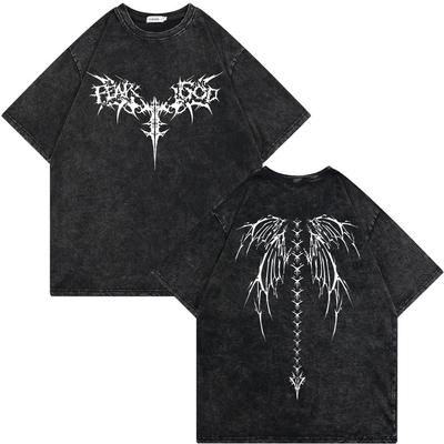 Vintage Washed Old Skeleton Gym Pump Cover T-shirts Male Oversized T Shirt Men Women Funny Fitness Workout Bodybuilding Tshirt