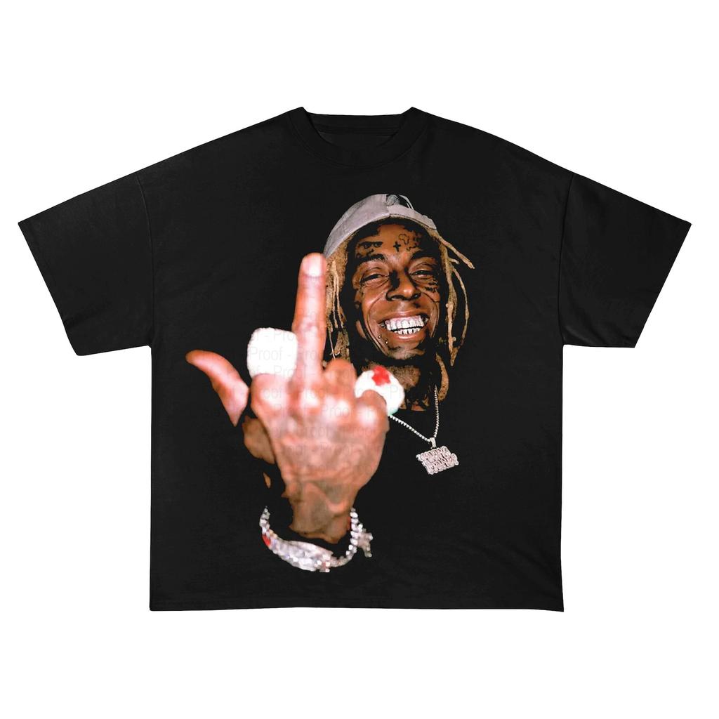 Koszulkę Lil Wayne Środkowy Palec Koszulka Lil WAYNE Trasa 2025 Trasa po Ameryce Północnej Koszulka Lil Wayne Koszulka Merch Lil Wayne