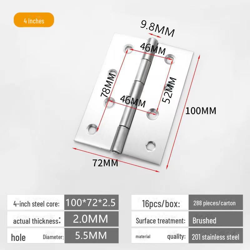 Scharniersatz für Schranktüren und Fenster aus Edelstahl 304