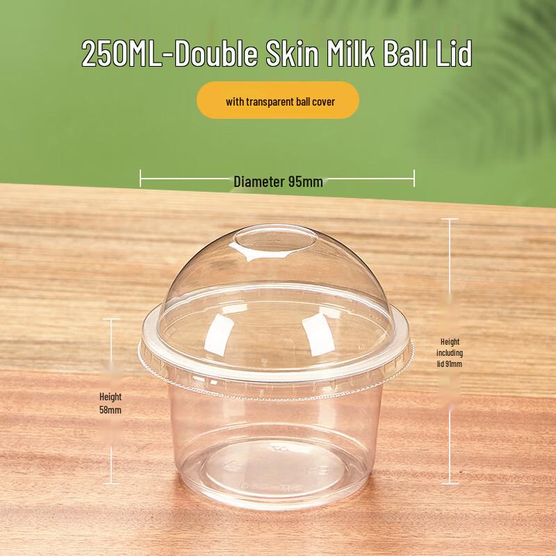 Disposable Dessert Cups with Ball Lids