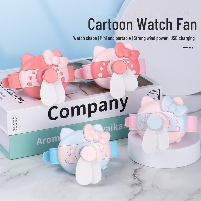 

Douyin KT Cat Mini Cartoon USB Rechargeable Fan for Kids