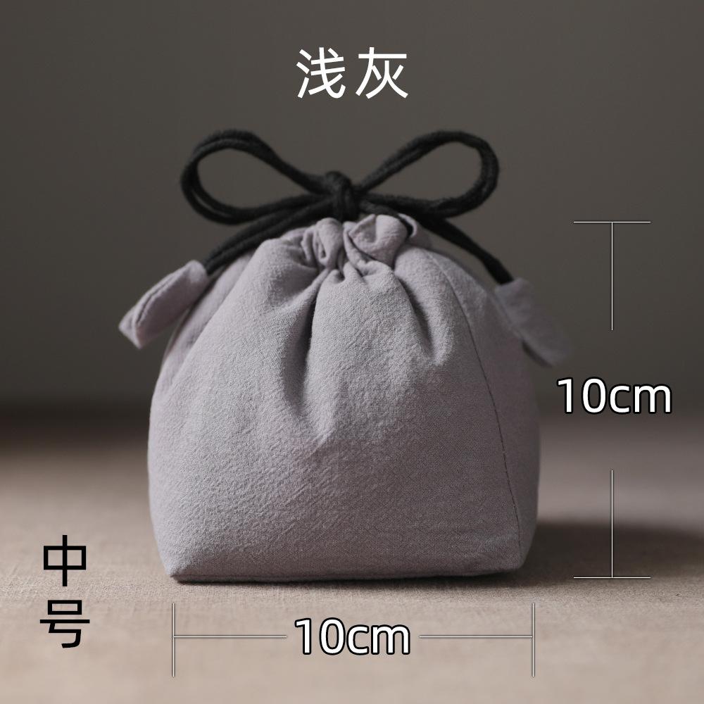 Vintage Storage Bag Portable Travel Tea Set Storage Bag Tea Pots Teacup Drawstring Cloth Bags Kung Fu Tea Ceremony Accessories