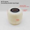 4Pcs Small Hydraulic Handling Caster Wheels - Polyurethane Nylon Replacement Fork Wheel Bearing for Lifting Equipment