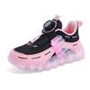 Kids Breathable Mesh Sneakers With Hook-and-Loop Closure Fall Running Casual Wear