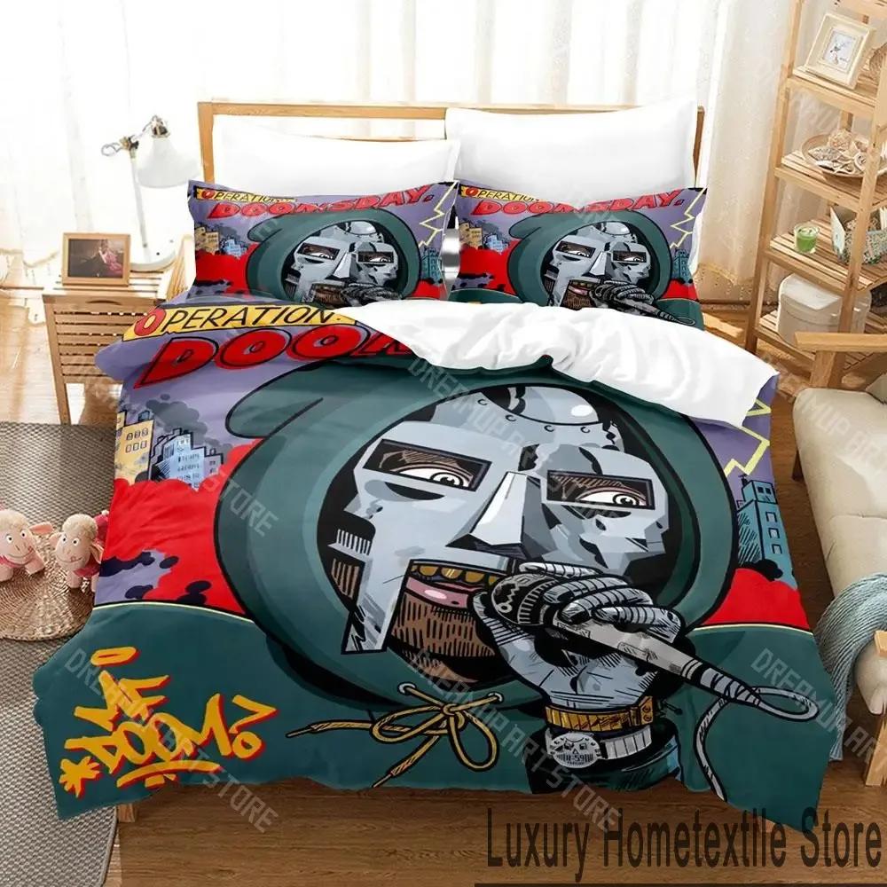 R.I.P Mf Doom Bedding Set Single Twin Full Queen King Size Bed Set Aldult Kid Bedroom Duvetcover Sets 3D Print Bed Sheet Set
