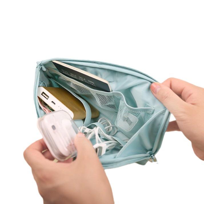 Shockproof Digital Travel Organizer: Cable, Power Bank & Lipstick Storage Pouch