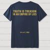 Orwell 1984 Impression Avant et Arrière Coton Été Décontracté Cool Lâche T-shirt