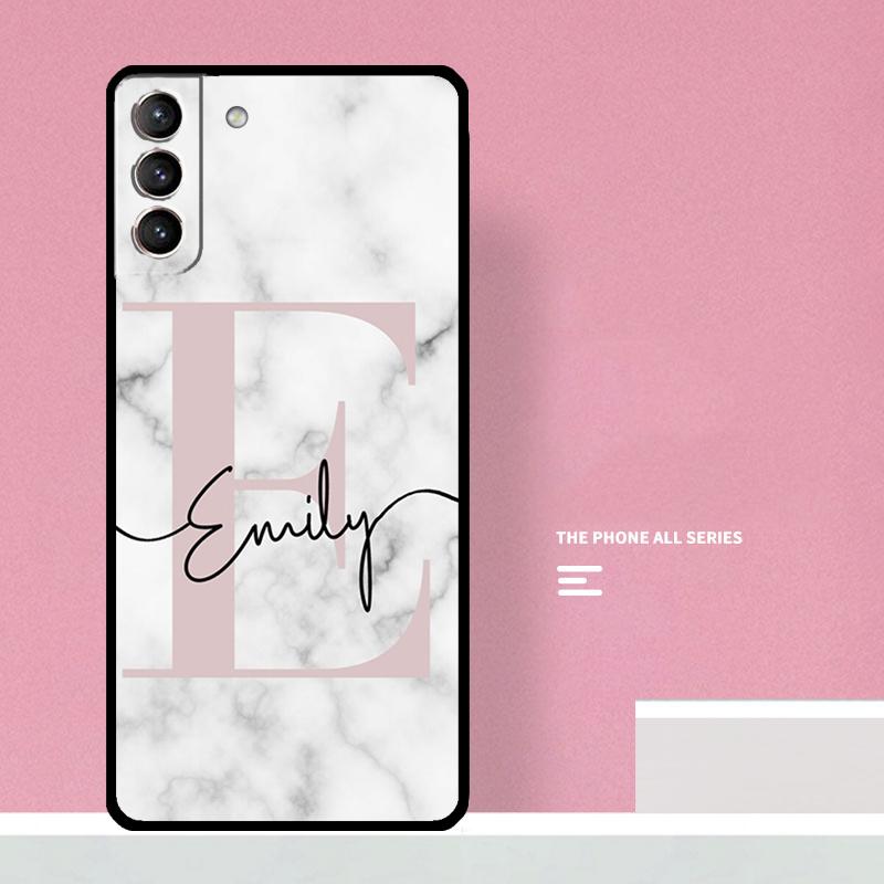 Personalised Marble Customized Name Case For Samsung Galaxy S23 S22 Ultra Plus S8 S9 S10 Plus Note 10 20 S21 FE S20 FE Cover