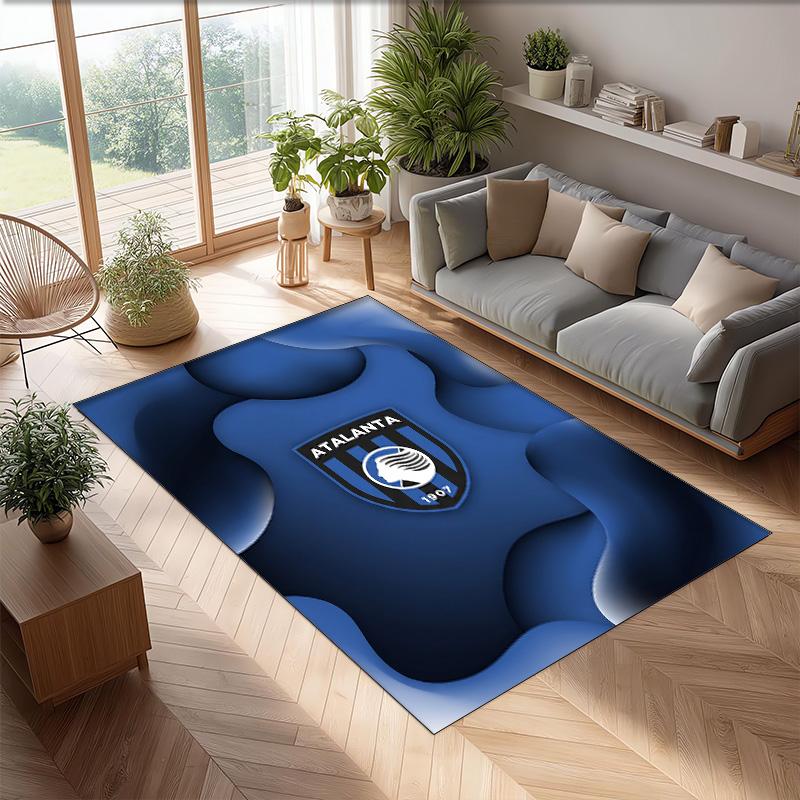 Tappeto Morbido per Pavimento Antiscivolo con Motivo Calcio Atalanta FC Tappeto per Interni Tappetino Decorazione Sportiva per Camera da Letto