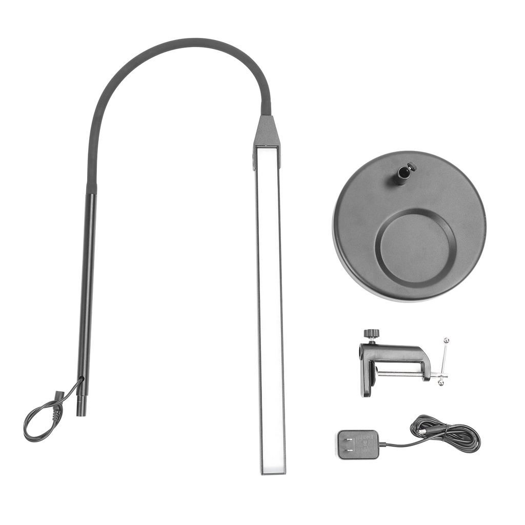 Smart Stepless Dimming LED Desk Lamp with Base and Clamp 3 Color Temperature 3000K-6000K Clip On