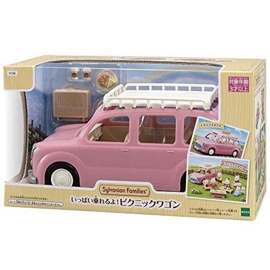 Sylvanian Families Vehicle Can Carry Many Picnic Wagon V-06 ST Mark Certified Ages 3 Up Toy Dollhouse EPOCH