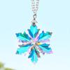 Snowflake Suncatcher Car Pendant Hanging Crystal Wind Chimes Handicraft Rainbow Prism Garden Car Christmas Tree Home Decor Gift
