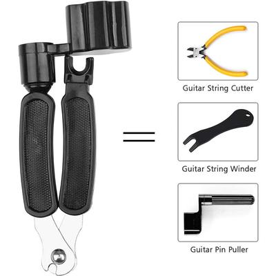 Professional Guitar String Winder Cutter and Bridge Pin Puller Guitar Repair Tool Functional 3 In 1