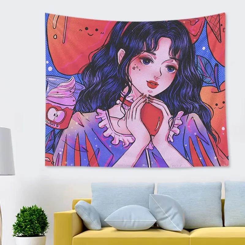 Cute and Energetic Beauty Hanging Cloth Home Wall Decoration Tapestry Office Living Room Tapestry
