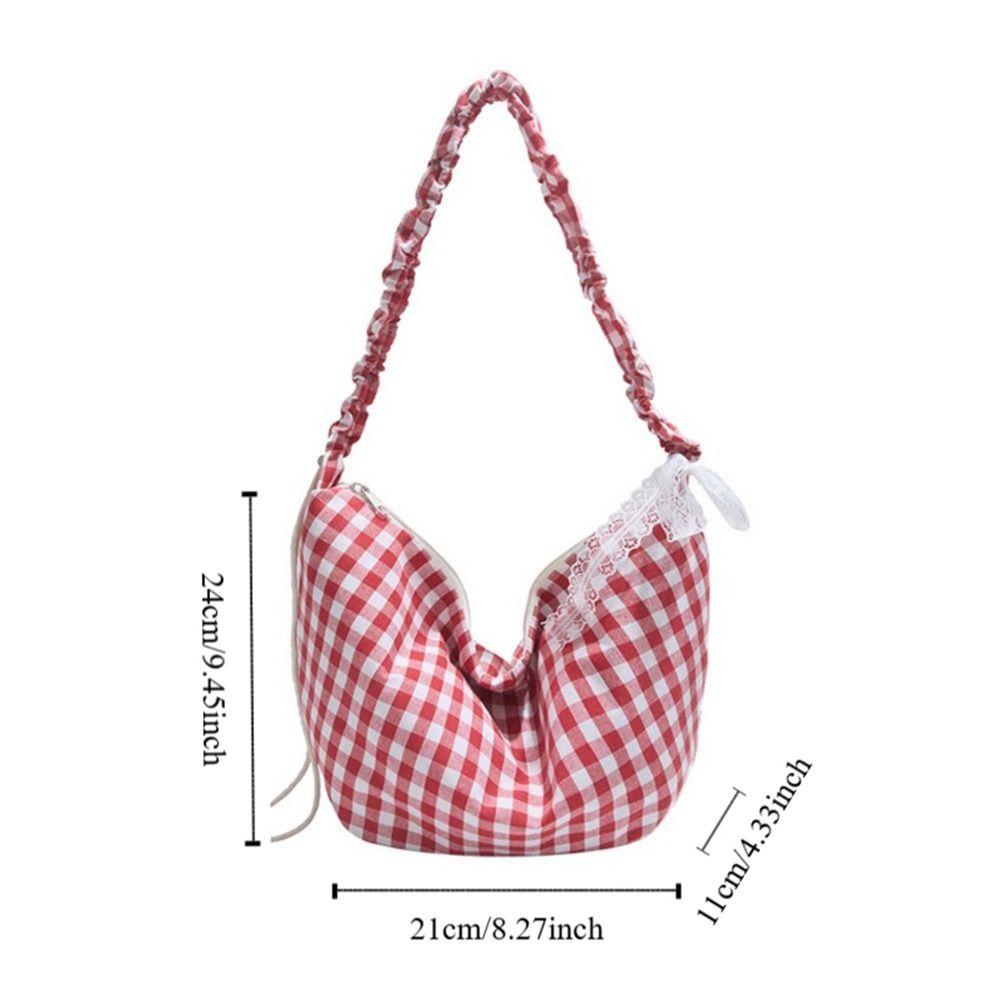 Korean Hobos Shoulder Bag Plaid Handbags Fashion Crossbody Bag  Female