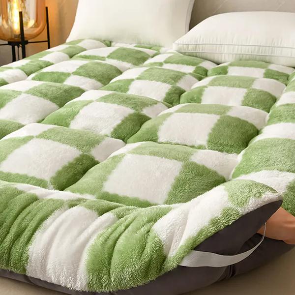 WTEMPO Plaid Pattern High-quality Double-sided Four Seasons Mattress Foldable Thick Soft Mattress Hotel School Dormitory Mattress