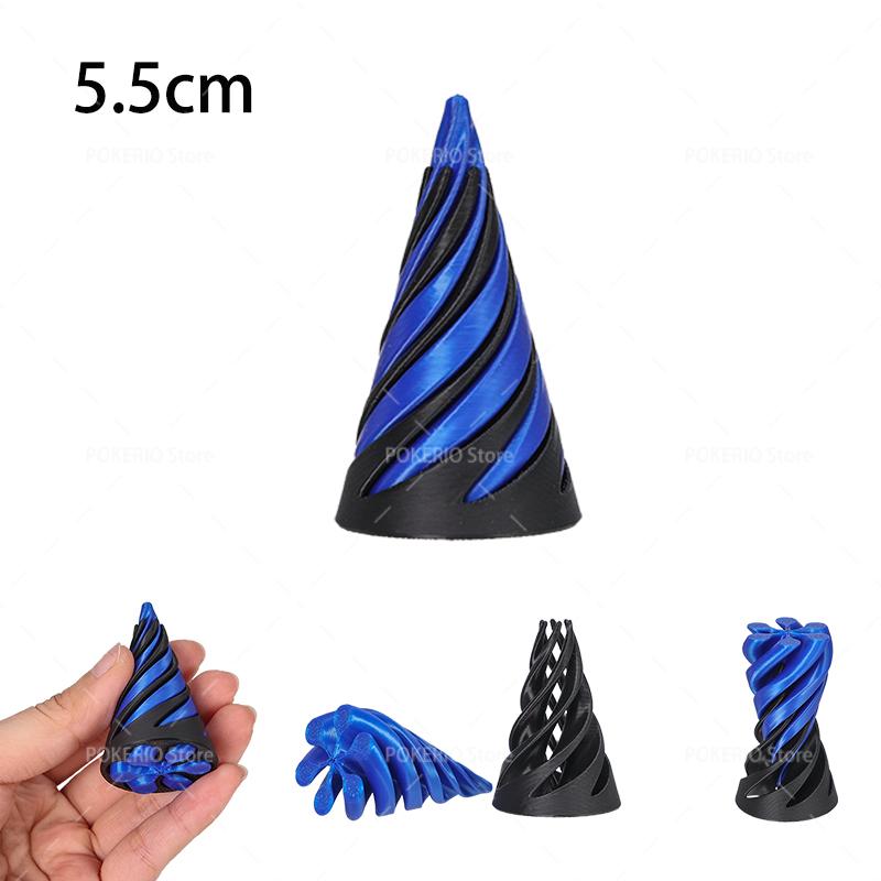 

3D Printed Impossible Stone Passthrough Toy Helix Rotating Pressure Reducing Toy Pass Through Pyramid Vortex Thread Illusion Toy