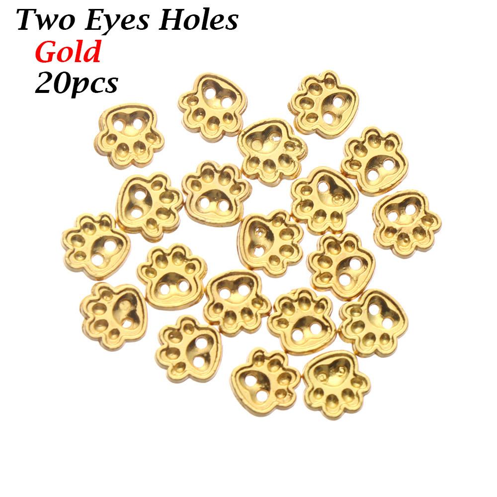 20pcs 5mm Mini Buttons DIY Doll Clothes Metal Buckle Bear Foot Style Buckles for 1/6 Doll Clothing Sewing Accessories