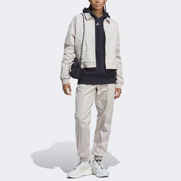 adidas Track Top With Healing Crystals Inspired Graphics And Embroidery Details Women Tops Light-Taupe IC5713