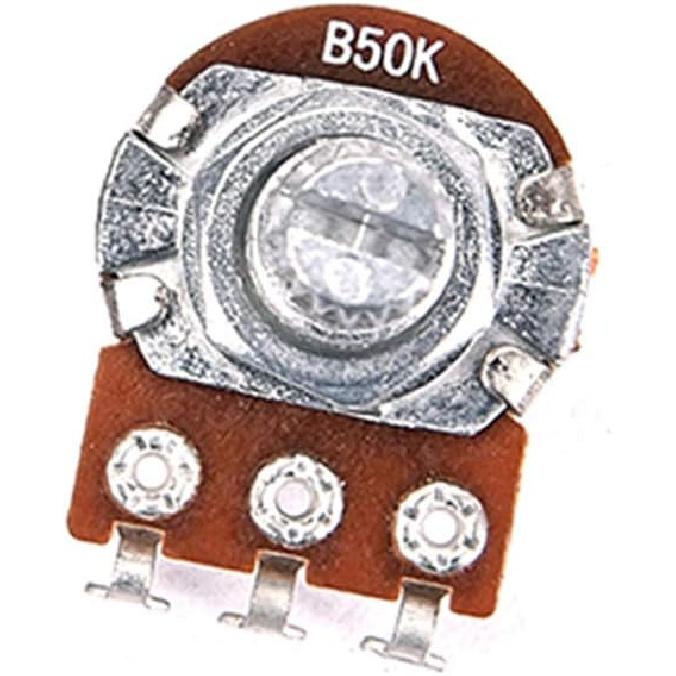 Artibetter 10pcs B50k Bass Pots Potentiometer Long Knurled Split Shaft Audio Taper Low Friction for Guitar Bass Parts Full Size
