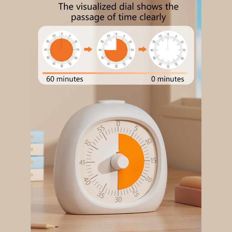 Visual Timer Children Selves-disciplines Tool Countdown 60-Minutes Timer Simple Twist Function For Easy Time Setting