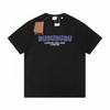 Summer Fashion Heavyweight Retro Men's English Letters 100% Cotton Printed Round Neck High-quality Casual Fitness Street T-shirt