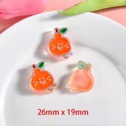 New Hot Sale Kawaii Cabochons Artificial Food Animal Fruit Design Resin with Flat Back for Souvenirs