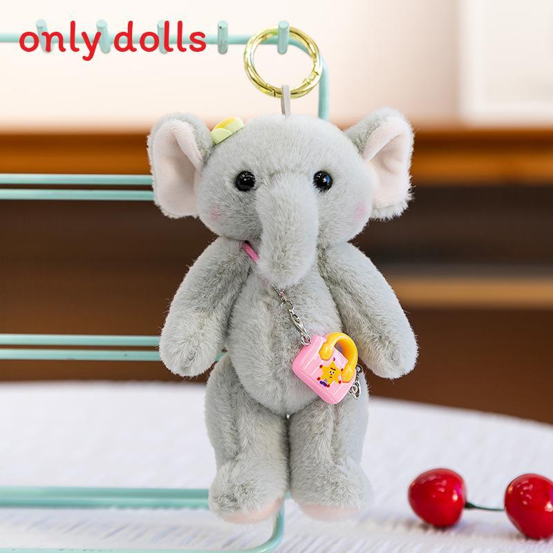 Cute Animal Plush Elephant Bag Pendant With Soft Fiber Filling For Girls And Teens