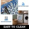 1Pcs Anti Fatigue Kitchen Rugs, Snowflake Print Waterproof Non-Slip Thick Cushioned Kitchen Mat Heavy Duty Comfort Standing Mat for Kitchen