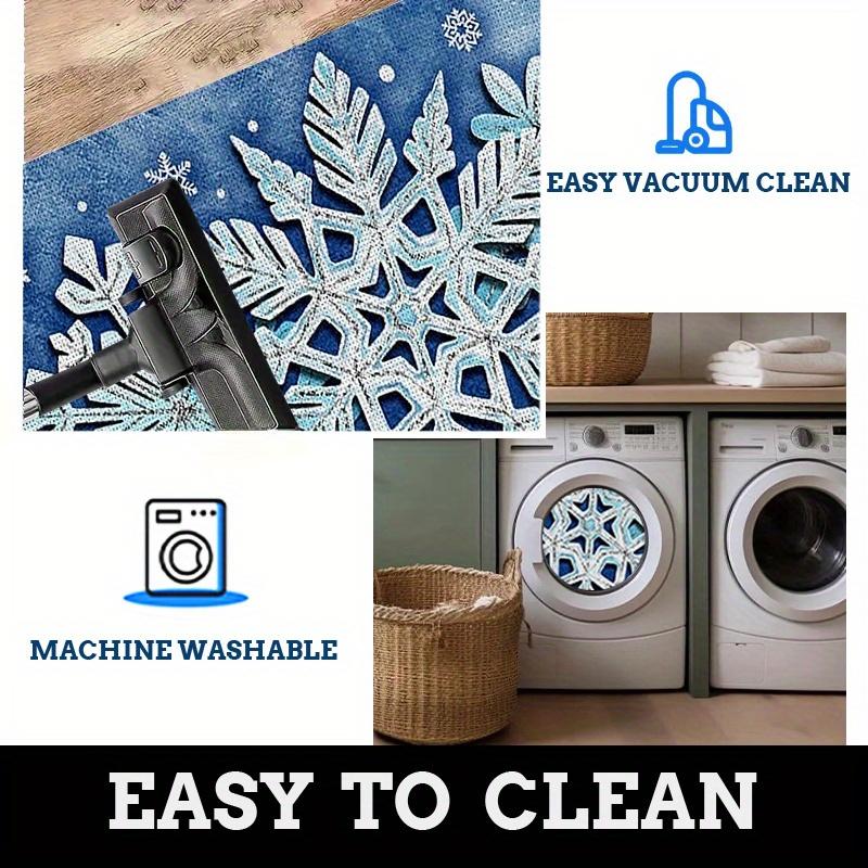 1Pcs Anti Fatigue Kitchen Rugs, Snowflake Print Waterproof Non-Slip Thick Cushioned Kitchen Mat Heavy Duty Comfort Standing Mat for Kitchen